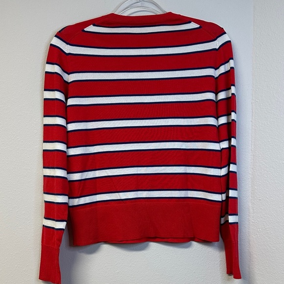 Brooks Brothers 100% Supima Cotton Red Striped Long Sleeve Crewneck Men's S - Picture 4 of 4